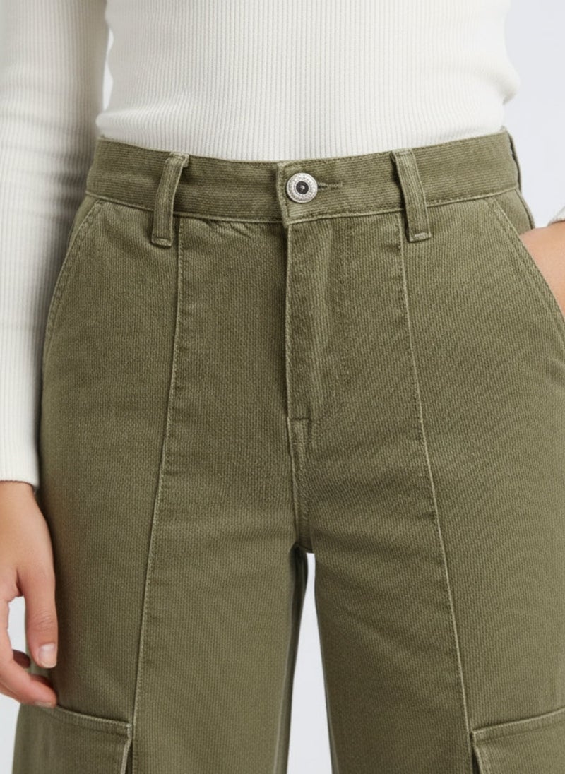 Cloud Fashion Dark Green Cargo Fit - Image 5